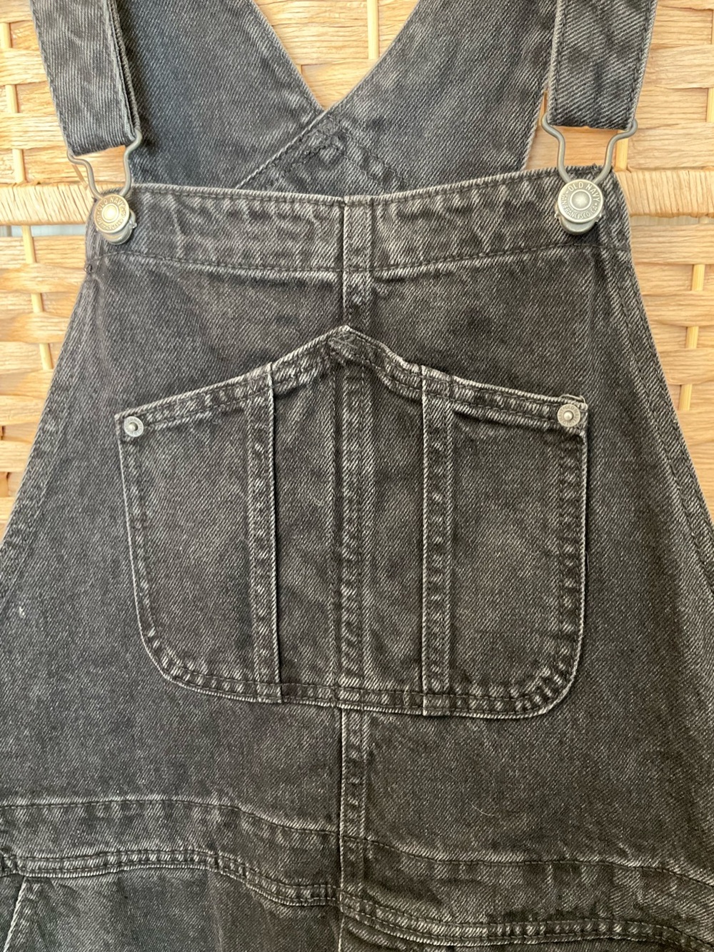 Old Navy Black Denim Shortalls - Picture 5 of 10